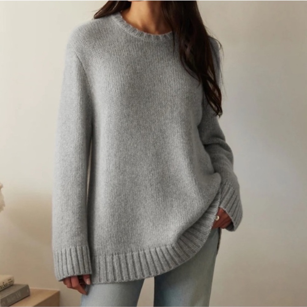 Jenni Kayne Gray Crew Neck Sweater